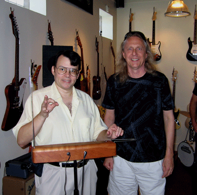 Thomas Grillo and Dan Burns at Fondren Guitars, Jackson, MS